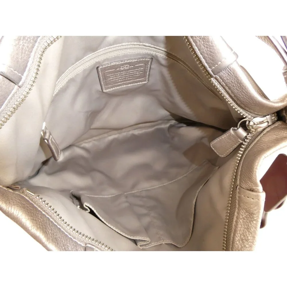 Coach Platinum Leather Hobo‎ Shoulder Bag F31323